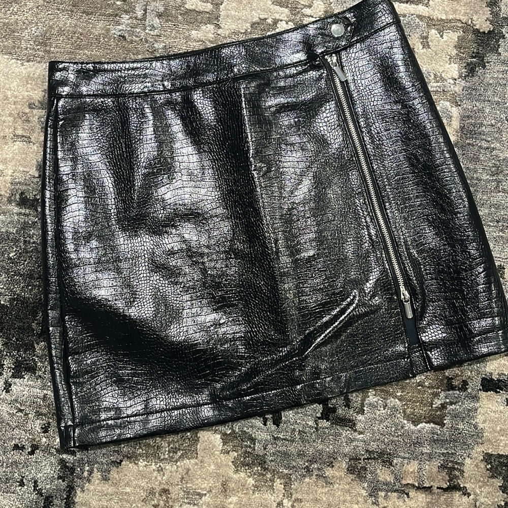 Top Shop Faux Leather Skirt